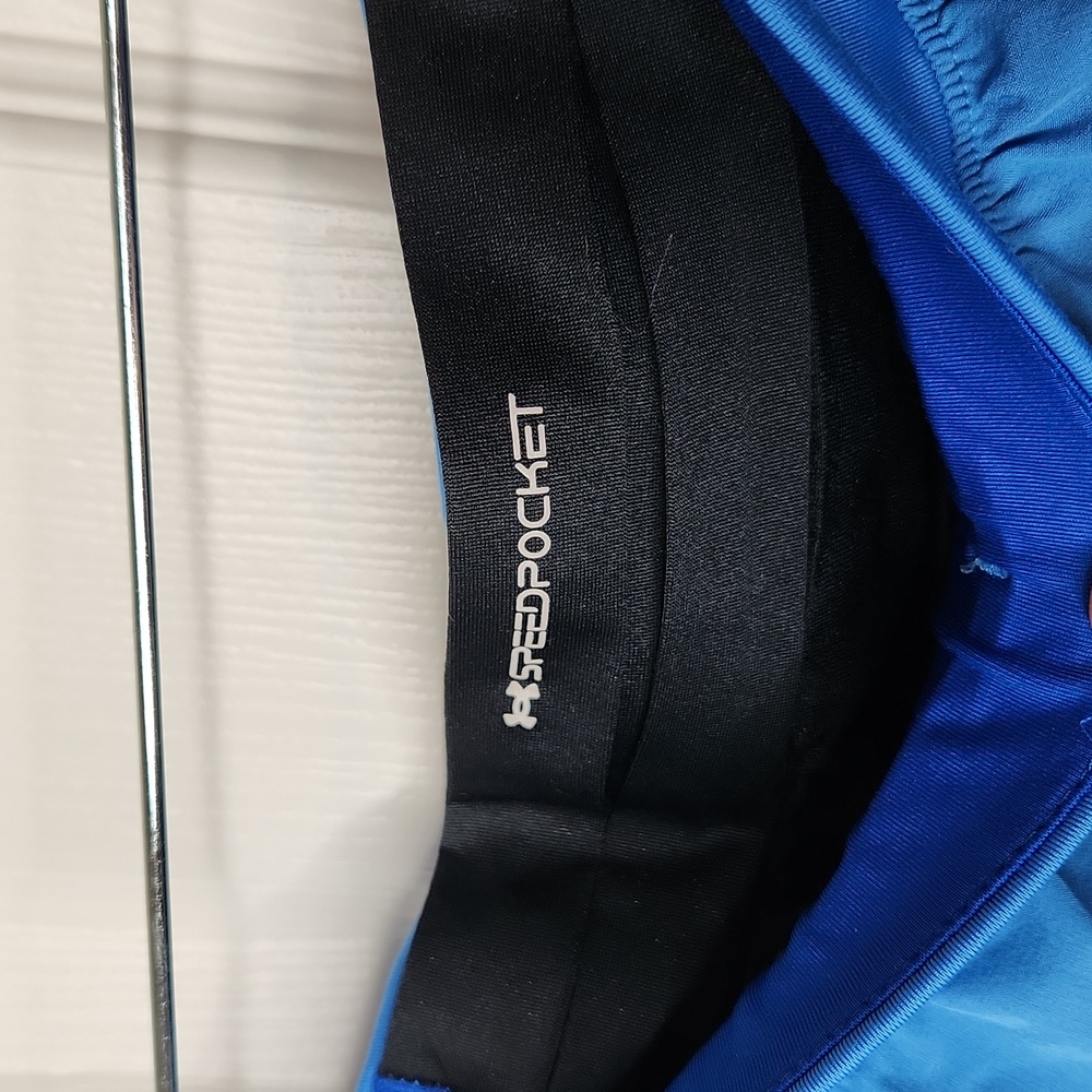 Mens Under Armour heat gear speed pocket running shorts blue size medium - Picture 4 of 8